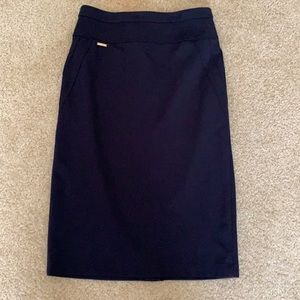 Tahari navy pencil skirt